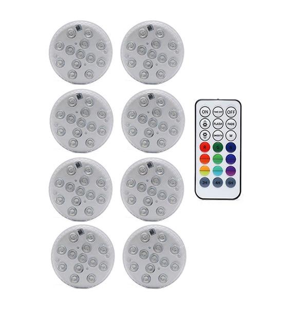 Upgrade Magnet RGB Submersible Light IP68 13LEDs Underwater Night Lamp Outdoor Vase Bowl Pond Swimming Pool Decor Lamp