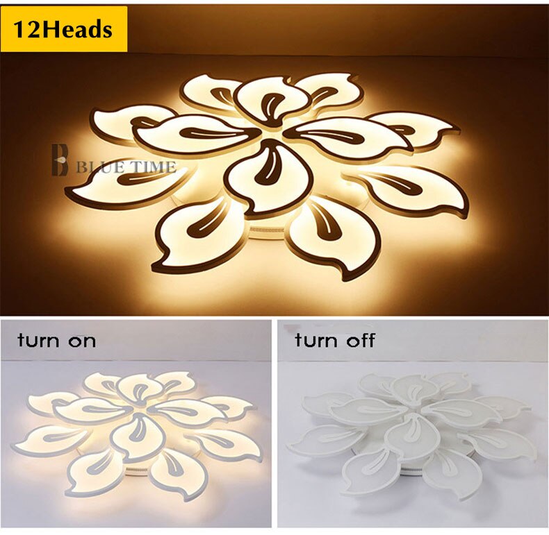 White&Black Finished Modern Led Ceiling Light For Living Room Bedroom Dining Room Lustres Acrylic Led Ceiling Lamp Light Fixture