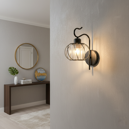 Modern Luxury Gold Wall Lamp Nordic Creative Crystal Sconce Living Room Hallway Bedside Indoor LED Wall Light