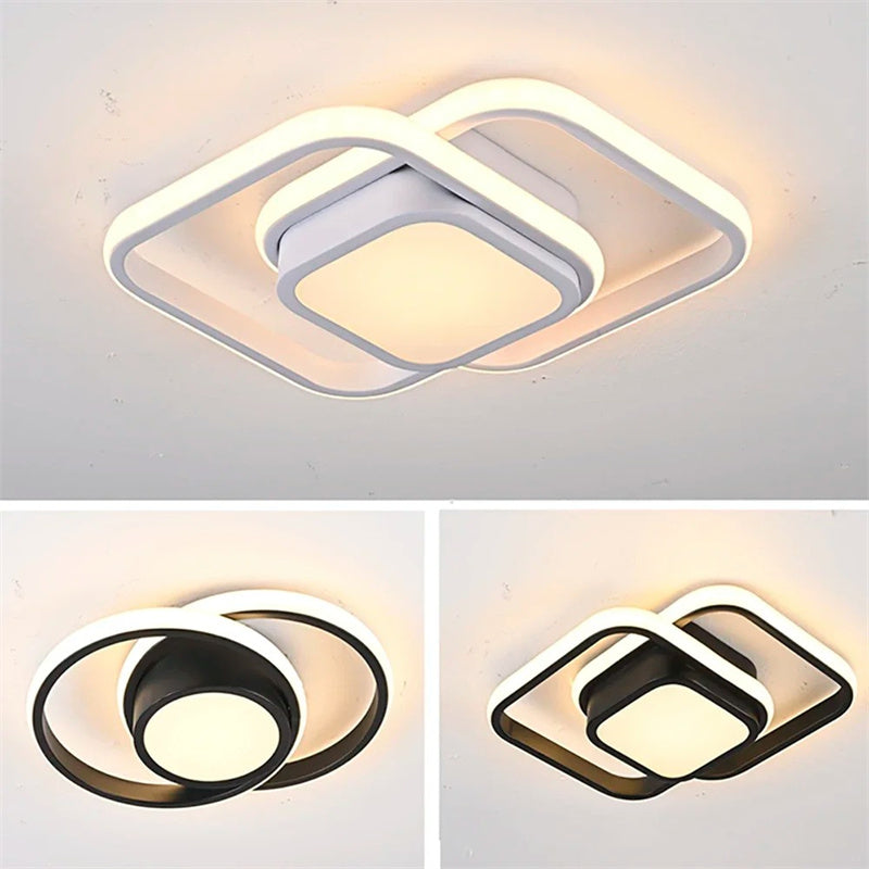 Modern LED Aisle Ceiling Light Minimalist ceiling Lamp Black White Lamp For Entryway Closet Cloakroom Led Ceiling Fixture Luster
