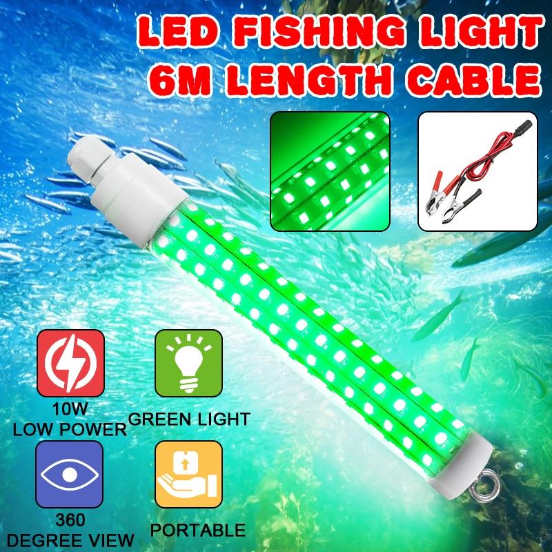 10W Fishing Light underwater led lights for ponds Attracting Fish LED Night Luring Lamps boat light Docks Fishing Tool Green