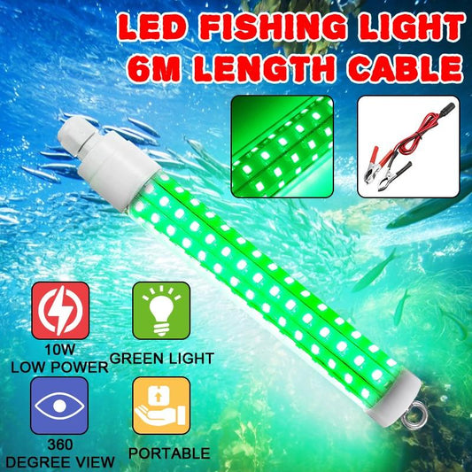 10W Fishing Light underwater led lights for ponds Attracting Fish LED Night Luring Lamps boat light Docks Fishing Tool Green