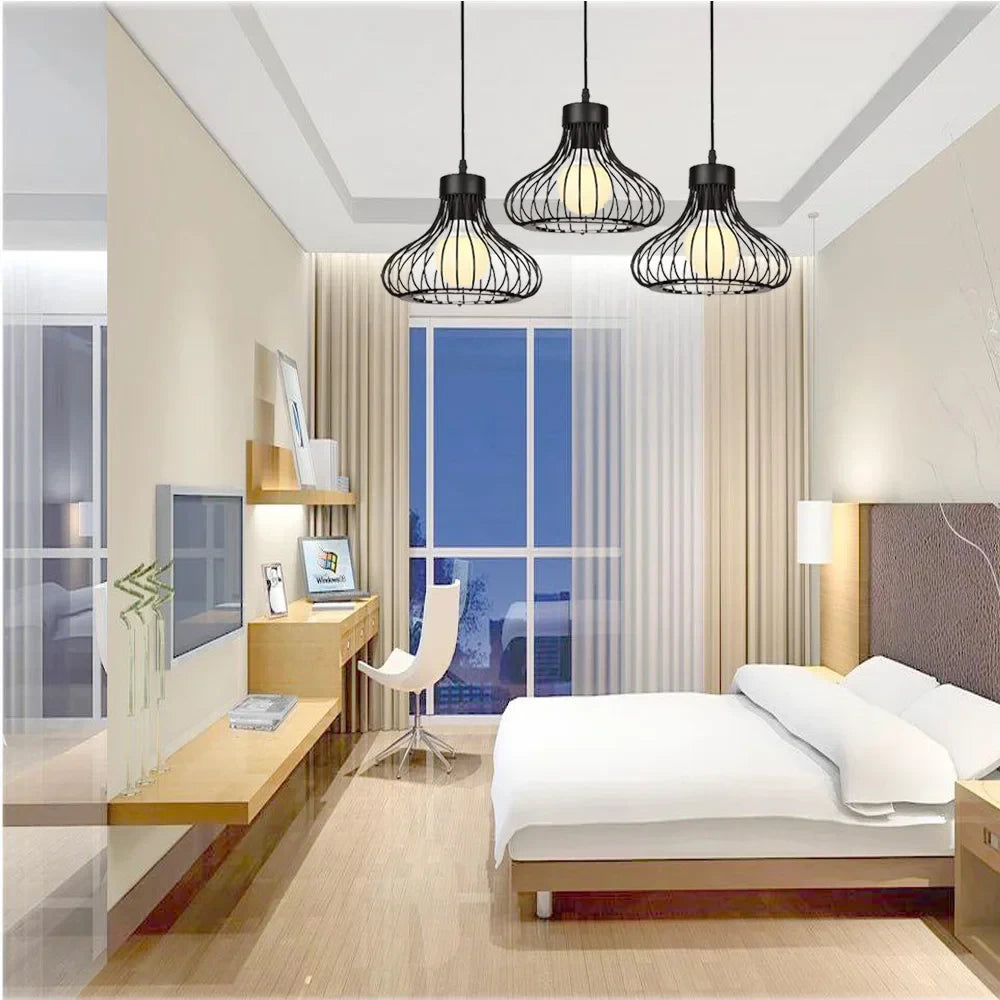 Flush Mount  Ceiling Down Light Retro Pendant Lamp  Black Walkway Kitchen Home Decor