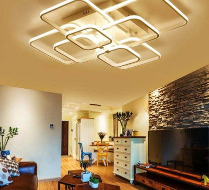 New Modern Led Acrylic Pendant Lights Fixture Rectangular Living Room Lights Luminarias De Interior Home Decoration