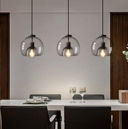 Nordic Glass Chandeliers Three-headed Combination Lamps