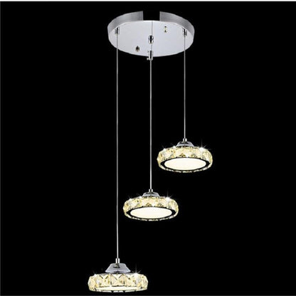 Home Dining Chandelier Single-headed Three-headed Round Rectangular Disc Crystal Small Chandelier