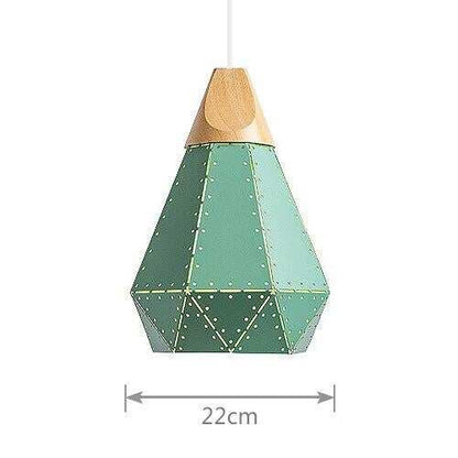 Pendant Light Modern E27 Macron Color Pendant Lamp Wood Iron Lampshade Cable 1.2m Pendant Lamp For Bedroom