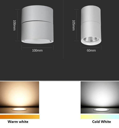LED Surface Mounted Ceiling Light Foldable and 360 Degree Rotatable COB Background Light