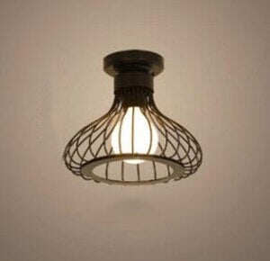 Modern Wrought Iron E27 Led Ceiling Lamps Black Ceiling Lights For Kitchen Living Room Bedroom Study Aisle Restaurant Cafe Hotel