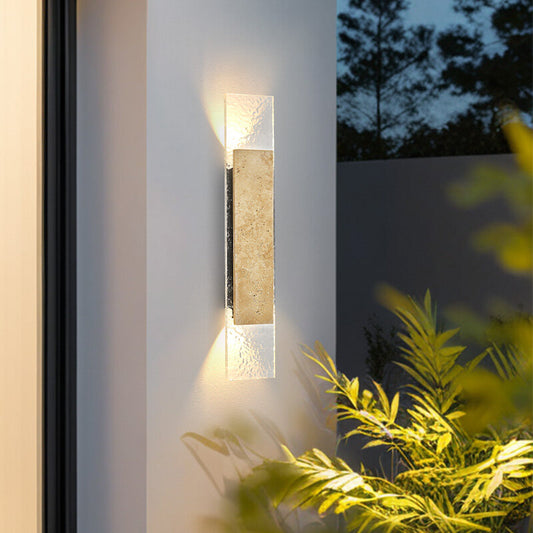 Outdoor Waterproof Wall Lamps Strip Natural stone Wall Lights 18W LED  Porch Wall Sconces  Bedroom Exterior Lighting Fixtures
