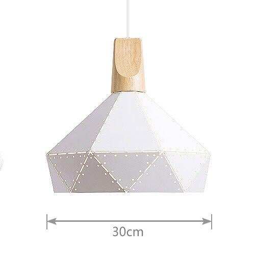 Pendant Light Modern E27 Macron Color Pendant Lamp Wood Iron Lampshade Cable 1.2m Pendant Lamp For Bedroom
