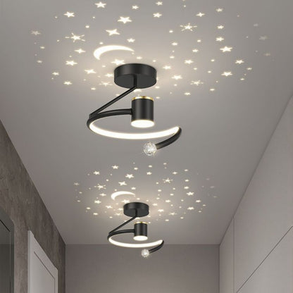 20W Chandelier Nordic LED Creative Star Sky Projection Acrylic Ceiling Lamp Applicable For Household Corridors Bedroom