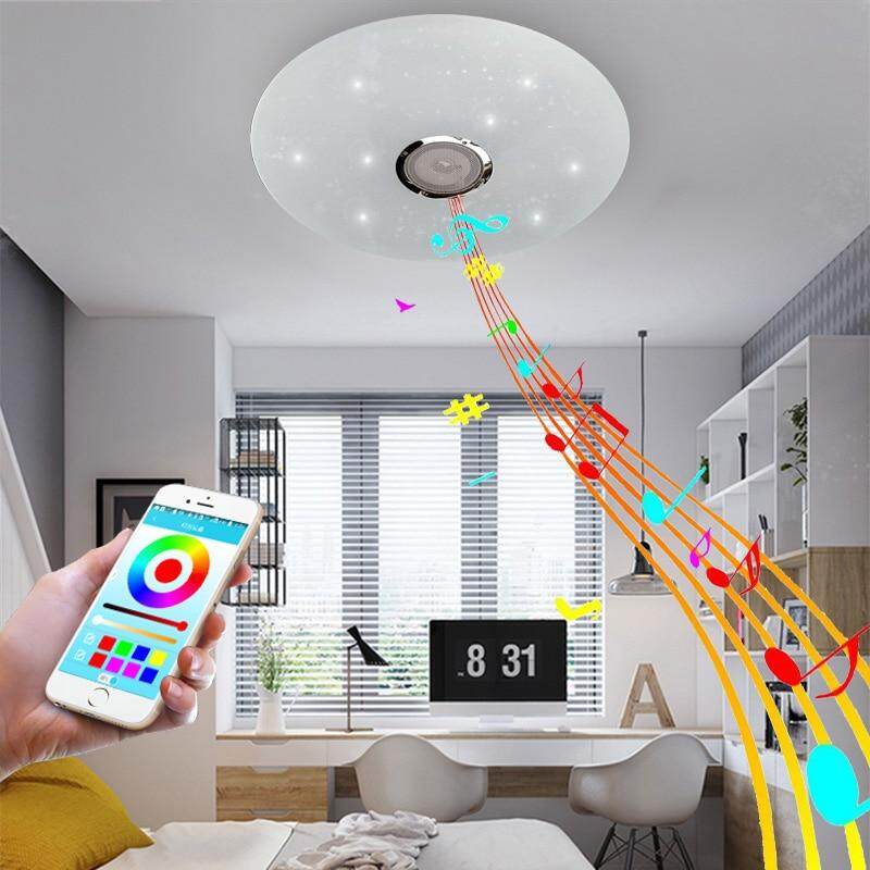 Smart Bluetooth Ceiling Light LED Modern Simple Ultra-thin APP+Remote Music Light Children's Room Living Room Bedroom Light