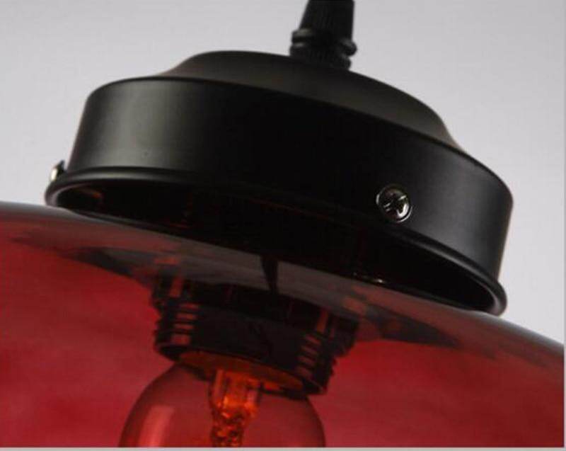 Nordic Modern Colorful Glass Bowl Pendant Lights E27 Loft Hanging Lamps For Kitchen Living Room Bedroom Restaurant Hotel Hall