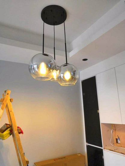 Loft Modern Pendant Light Silver Gold Glass Ball Hanging Lamp Hanglamp Kitchen Light Fixture Dining Living Room Luminaire