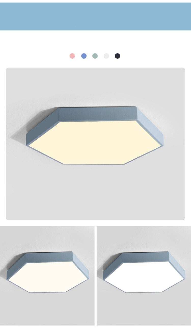 Ultrathin LED modern ceiling light hexagon Iron Acrylic indoor lamp kitchen bed room porch decoration light fixture