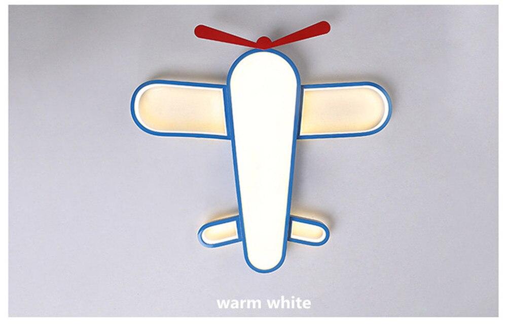 Modern Kids Room LED Lamp Ceiling Light Novelty Cartoon The Plane Bedroom Shop Colorful Lighting Fixture