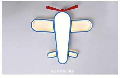 Modern Kids Room LED Lamp Ceiling Light Novelty Cartoon The Plane Bedroom Shop Colorful Lighting Fixture