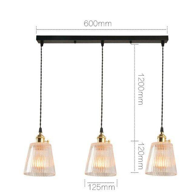 LED Brass Glass Pendant Lights E27 125mm Hanging Lamps Minimalist Personality Restaurant Bar Terrace Cafe Decorative Luminair