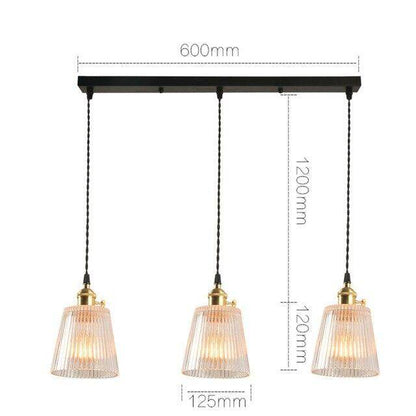 LED Brass Glass Pendant Lights E27 125mm Hanging Lamps Minimalist Personality Restaurant Bar Terrace Cafe Decorative Luminair