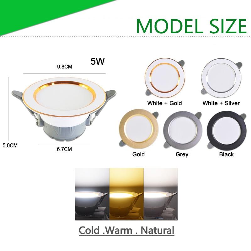 10Pcs Downlight 3w 5w spot led lights 3000k 4500K 6000K led Downlight Kitchen living room Indoor recessed lighting