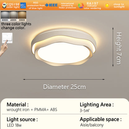 Cream wind aisle light Entrance corridor Cloakroom light Full spectrum eye protection Modern simple balcony ceiling light