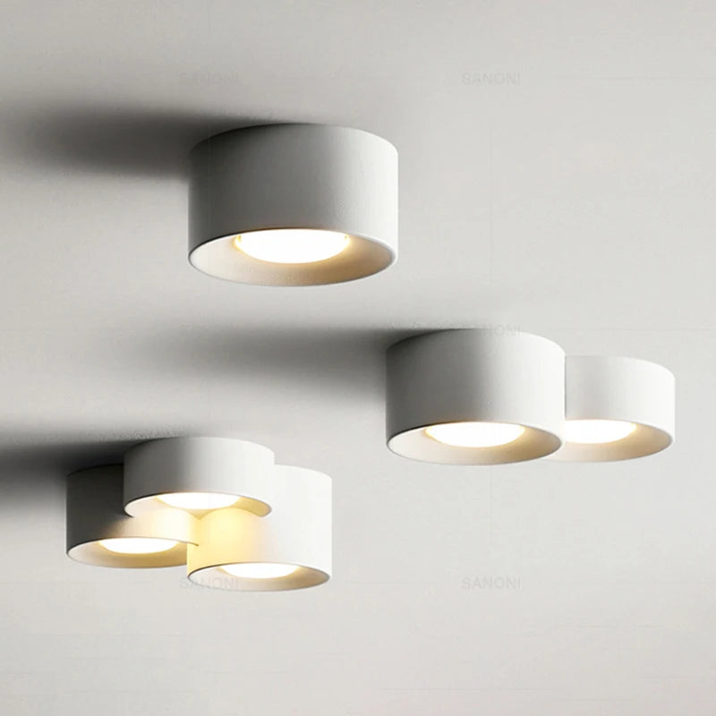 Nordic LED Ceiling Lamp Cylinder Spotlight Chandelier for Bedroom Hallway Decoration Indoor Lighting