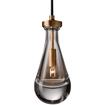 Light Luxury Full Copper Glass Creative Water Drop Chandeliers