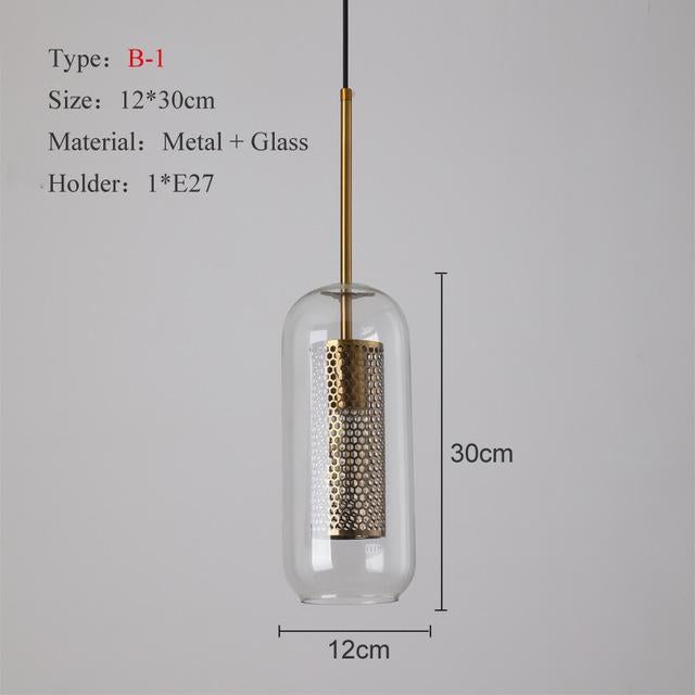 Loft Modern Pendant Light Glass Ball Hanging Lamp Kitchen Light Fixture Dining Hanglamp  Living Room Luminaire