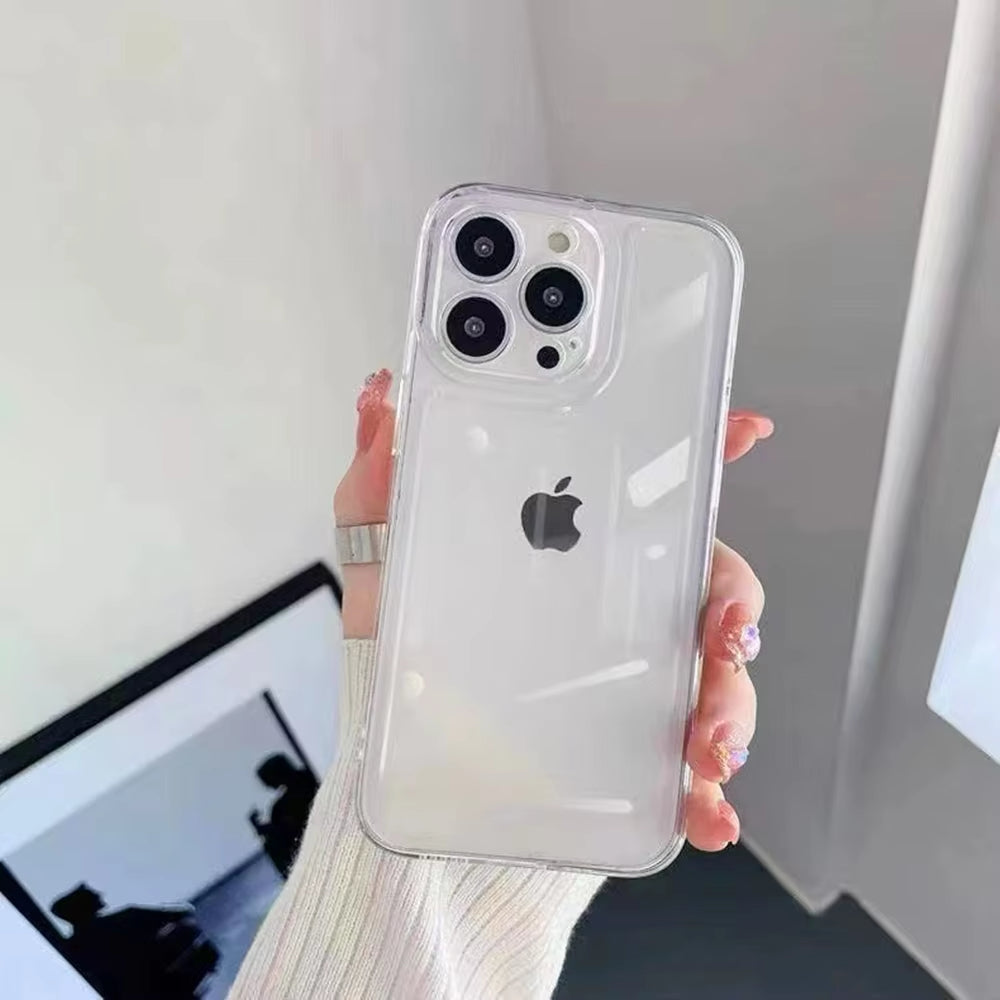 Luxury Transparent TPU Phone Case For iPhone 15 14 13 12 11 Pro Max XS X XR 7 8 Plus Mini Shockproof Protective Cover