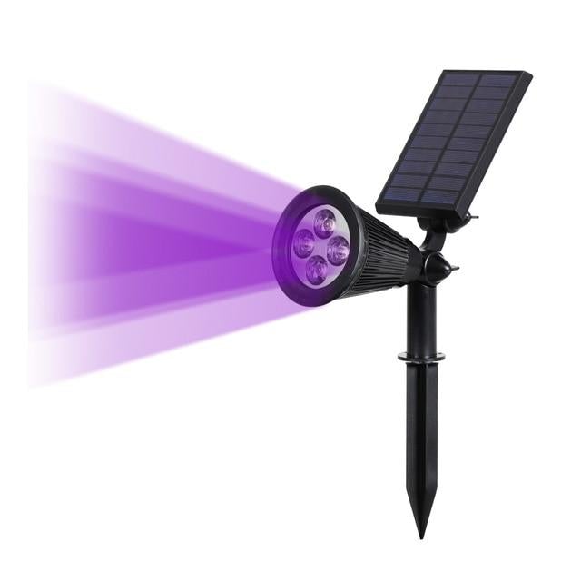 Solar Powered 4/7 LED Lamp Adjustable Solar Spotlight In-Ground IP65 Waterproof Landscape Wall Light Outdoor Lighting