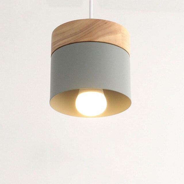 LED Wood Pendant Light Modern Nordic Pendant Lamp LED Pendant Lighting Bedroom Bedside Study Corridor Hotel Pendant Lamps