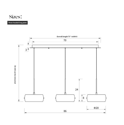 LED Modern Minimalist Dining Table Light Glass Restaurant Pendant Light, Single Head Three Head Restaurant Light Indoor Lighting