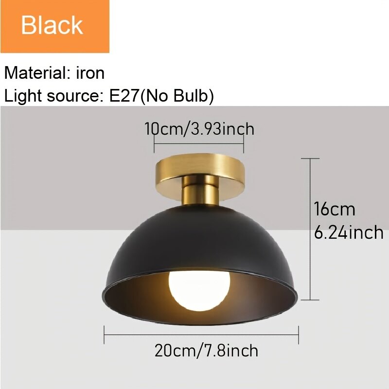 Nordic Style Ceiling Lamp Chandelier Large 7.8 Inch Lampshade E27 Socket Wired