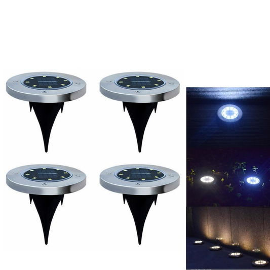 4Pcs Solar Powered Ground Light Waterproof Garden Pathway Deck Lights With Lamp for Yard Driveway Lawn Solar energy lamp