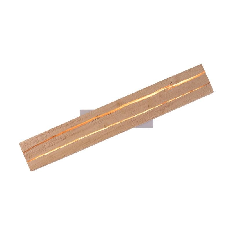 Wall Lamp Rotatable Rectangular Solid Wood Wall Lamp