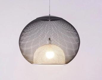 Nordic Simple Iron Grid Chandelier Modern Simple Cafe Restaurant Makaron Single Head Double Layer Birdcage Lamp