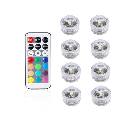 Remote Controlled RGB Submersible Light Battery Operated Underwater Night Lamp Vase Bowl Outdoor Garden Wedding Party Decoration