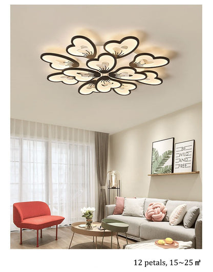 New Modern LED Ceiling Lights Flower Shape With Remote Control/ APP For  Living/Dining/Bed Room Kitchen Home Decoration Luxury