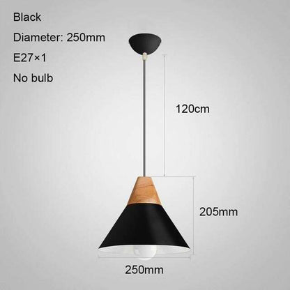 Nordic LED Pendant Lights Dining Room Pendant Lamp Modern Colorful Restaurant Kitchen Coffee Bedroom Loft Hanglamp Wood E27