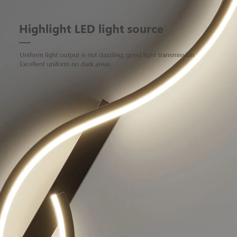 Modern LED Wall Lamp  Light Bedroom Bedside Long Strip Wall Sconces Living Room Home Indoor Lighting Fixture
