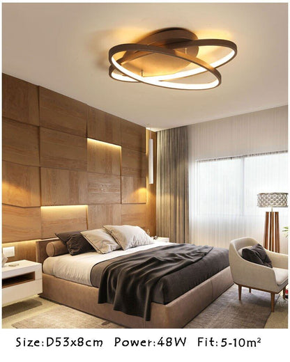 Coffee&White Body Modern Led Ceiling Lights AC Art Decoration LED Ceiling Lamp For Living Room Bedroom Dining Room Lamp