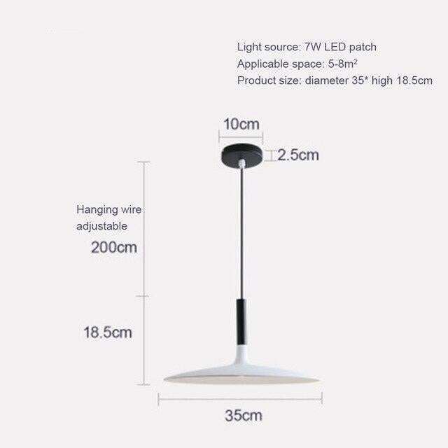 LED Saucer Pendant Lights Hanging Lamp Cement Hanglamp Nordic Retro Living Room Light Fixtures Decorative Lighting