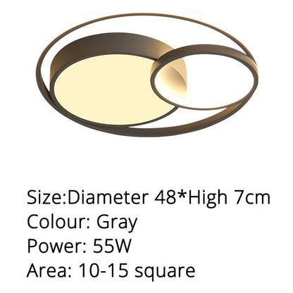 Modern LED Ceiling Lamp For Bedroom Study Room White Black Grey Frame Indoor Lighting Lights Lampadario Luminaria Lustres