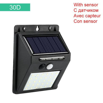 Solar Light 20 30 48 60 96 LED Waterproof PIR Motion Sensor Security Solar Lamp Outdoor Emergency Wall Light