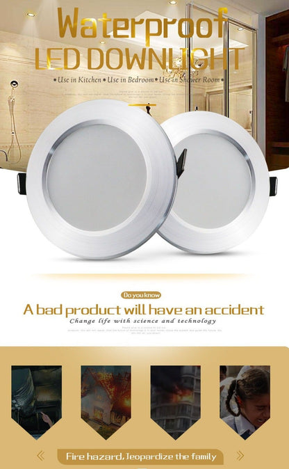 1pcs Dimmable Led Downlights 5W 7W 9W 12W Waterproof LED Ceiling Downlight Lamps Led Ceiling Lamp Home Indoor Lighting