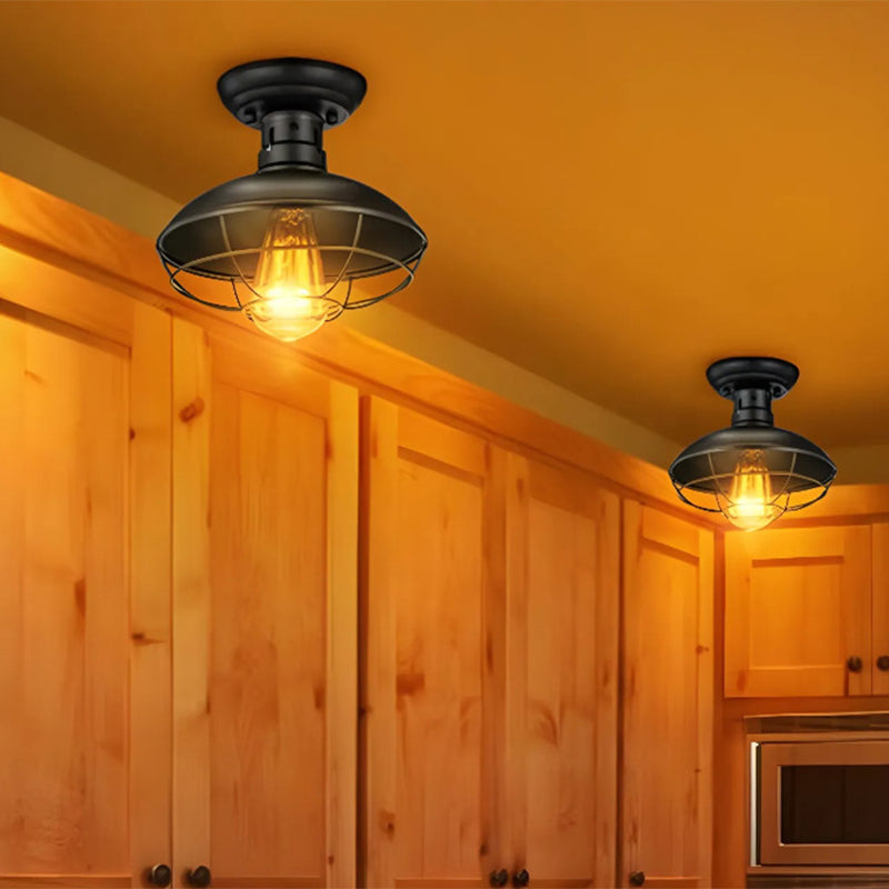 Industrial Restaurant Ceiling Lamp Retro Iron Bar Light Ceiling Lamps E27 Lighting Fixtures