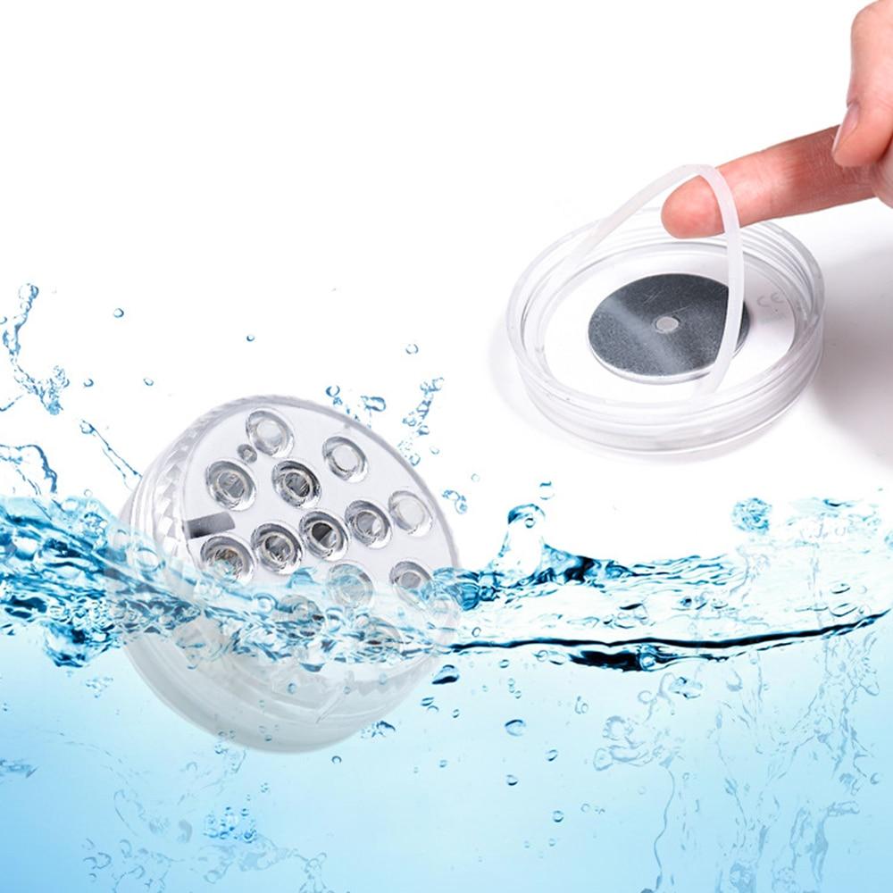 RGB Submersible Light Magnetic Suction Cups Remote Control Underwater LED Night Light Swimming Pool Light Vase Bowl Party Decor