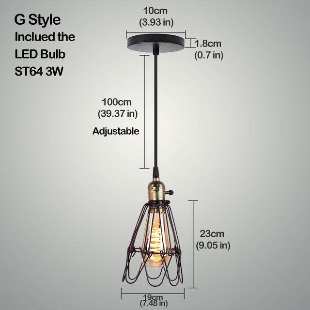Nordic Pendant Lights Iron Minimalist Loft Cage Pyramid Pendant Lamp Modern Industrial Metal Hanging Lamp Parlor E26 E27 LED NEW
