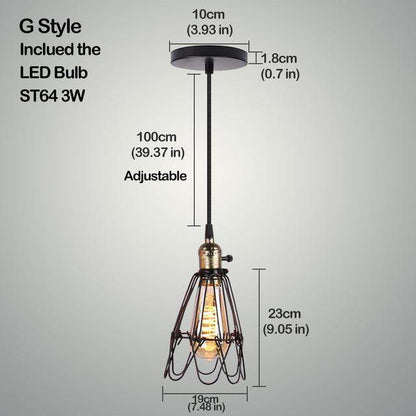 Nordic Pendant Lights Iron Minimalist Loft Cage Pyramid Pendant Lamp Modern Industrial Metal Hanging Lamp Parlor E26 E27 LED NEW